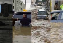 صور من الانترنت عن الفيضانات في دبي وسلطنة عمان